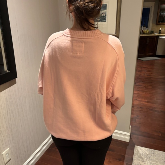Aerie pink oversized crew neck size small in colour pink - Picture 7 of 12